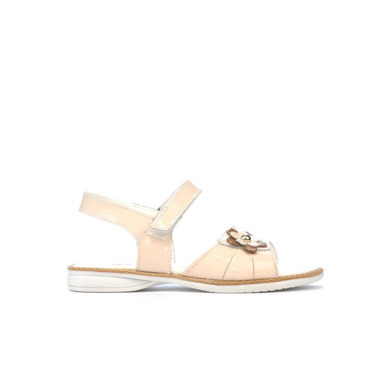 Sandali bambini piccoli 55c vernice nudo