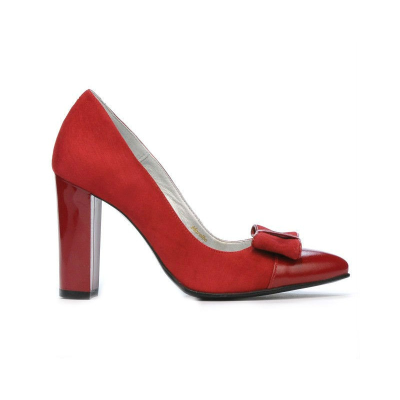 Scarpe eleganti da donna 1262 rosso antilope combinato