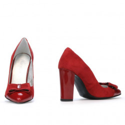 Scarpe eleganti da donna 1262 rosso antilope combinato