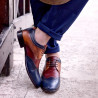 Scarpe casual/eleganti uomo 874 indaco+marrone
