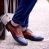 Scarpe casual/eleganti uomo 874 indaco+marrone lifestyle