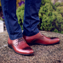 Scarpe eleganti uomo 828-1 a marrone