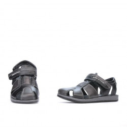 Sandali bambini 324 nero+grigio