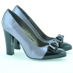 Scarpe eleganti donna 1226 vernice viola chiaro + nero