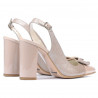 Sandali donna 1267 vernice avorio combinato