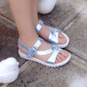 Sandali per bambini 525 blu argento