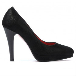 Scarpe eleganti donna 1233 nero satinato