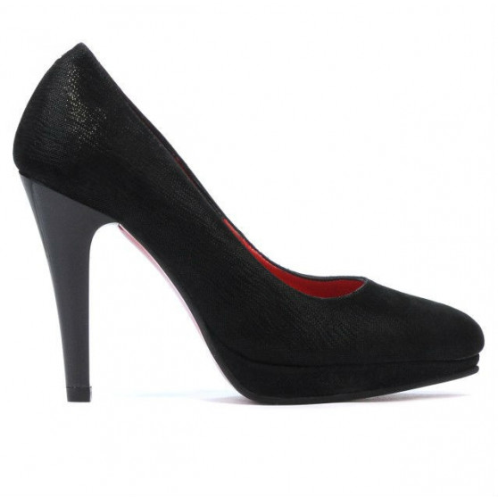 Scarpe eleganti donna 1233 nero satinato