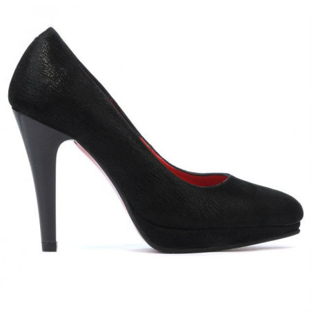Scarpe eleganti donna 1233 nero satinato