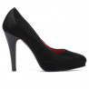 Scarpe eleganti donna 1233 nero satinato