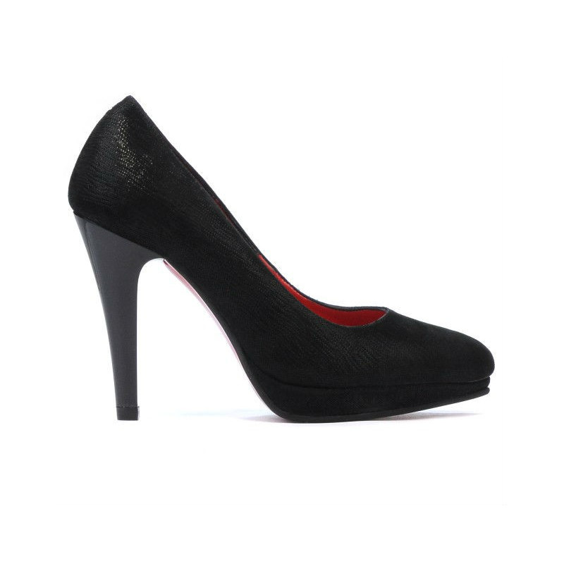 Scarpe eleganti donna 1233 nero satinato