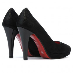 Scarpe eleganti donna 1233 nero satinato