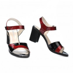 Sandali donna 5042 bordeaux+nero