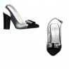 Sandali donna 1267 nero antilope combinato
