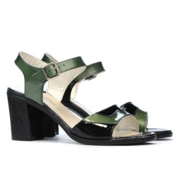 Sandali donna 5042 verde+nero