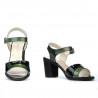 Sandali donna 5042 verde+nero
