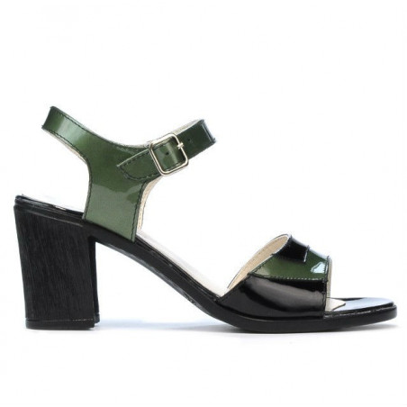 Sandali donna 5042 verde+nero