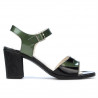 Sandali donna 5042 verde+nero