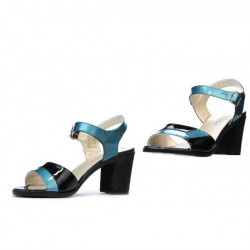 Sandali donna 5042 blu+nero
