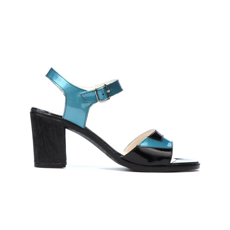 Sandali donna 5042 blu+nero