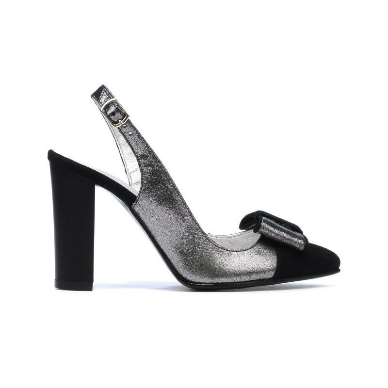 Sandali donna 1267 nero antilope combinato