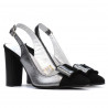 Sandali donna 1267 nero antilope combinato