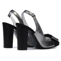 Sandali donna 1267 nero antilope combinato