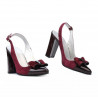 Sandali donna 1267 bordeaux antilope+lacca bordeaux