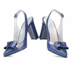 Sandali donna 1267 vernice blu combinato
