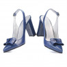 Sandali donna 1267 vernice blu combinato