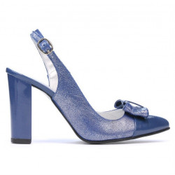 Sandali donna 1267 vernice blu combinato
