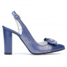 Sandali donna 1267 vernice blu combinato
