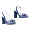 Sandali donna 1267 vernice blu combinato