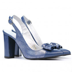Sandali donna 1267 vernice blu combinato