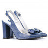 Sandali donna 1267 vernice blu combinato