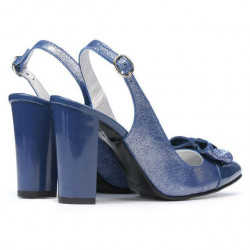 Sandali donna 1267 vernice blu combinato