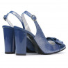 Sandali donna 1267 vernice blu combinato