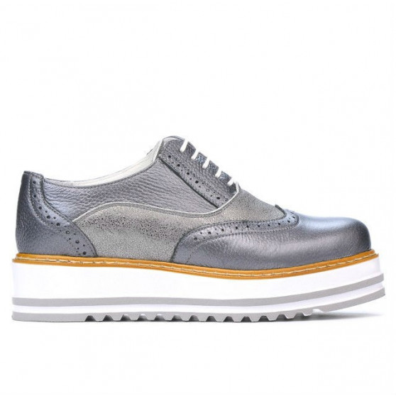 Scarpe casual donna 683-1 grigio perla combinato
