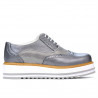 Scarpe casual donna 683-1 grigio perla combinato
