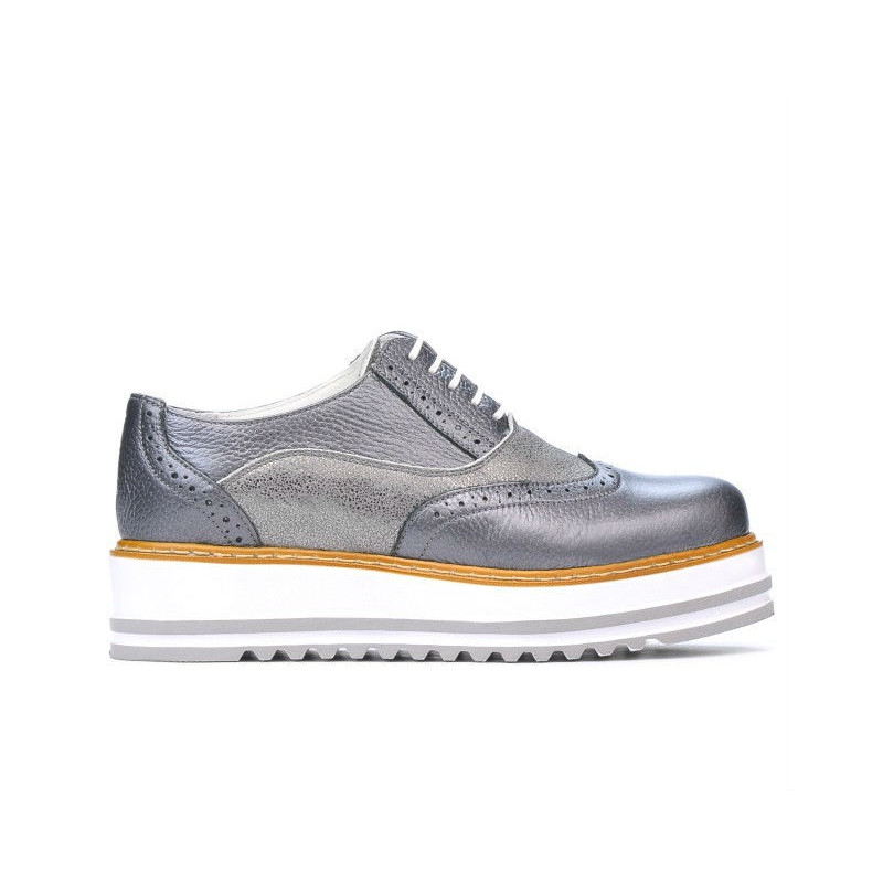 Scarpe casual donna 683-1 grigio perla combinato