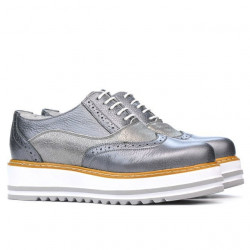 Scarpe casual donna 683-1 grigio perla combinato