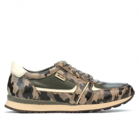 Scarpe sportive uomo 833 caffè camouflage