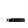Cintura uomo 08b bicolore pelle nera+marrone