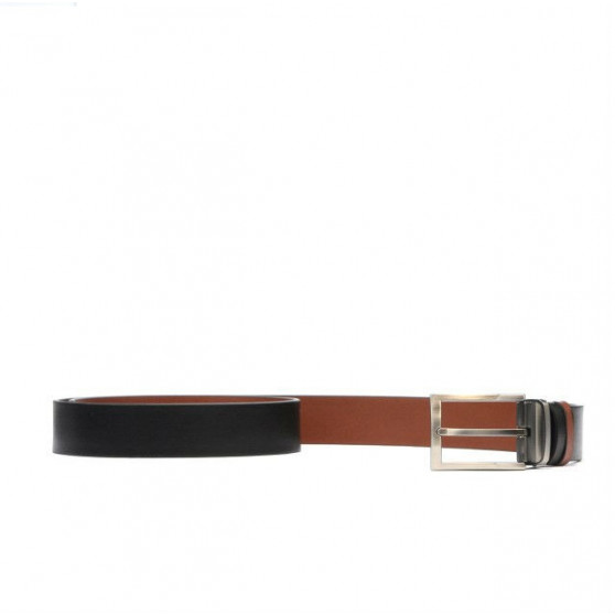 Cintura uomo 08b bicolore pelle nera+marrone