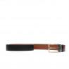 Cintura uomo 08b bicolore pelle nera+marrone