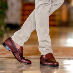 Scarpe casual / eleganti uomo 875 in cognac lifestyle