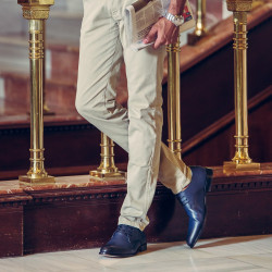 Scarpe eleganti uomo 878 a indaco