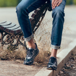 Scarpe sportive uomo 833 grigio camuffamento