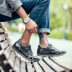 Scarpe sportive uomo 833 grigio camuffamento lifestyle