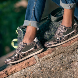 Scarpe sportive uomo 833 caffè camouflage